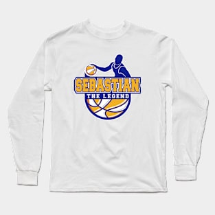 Sebastian The Legend Basketball Custom Player Your Name Long Sleeve T-Shirt